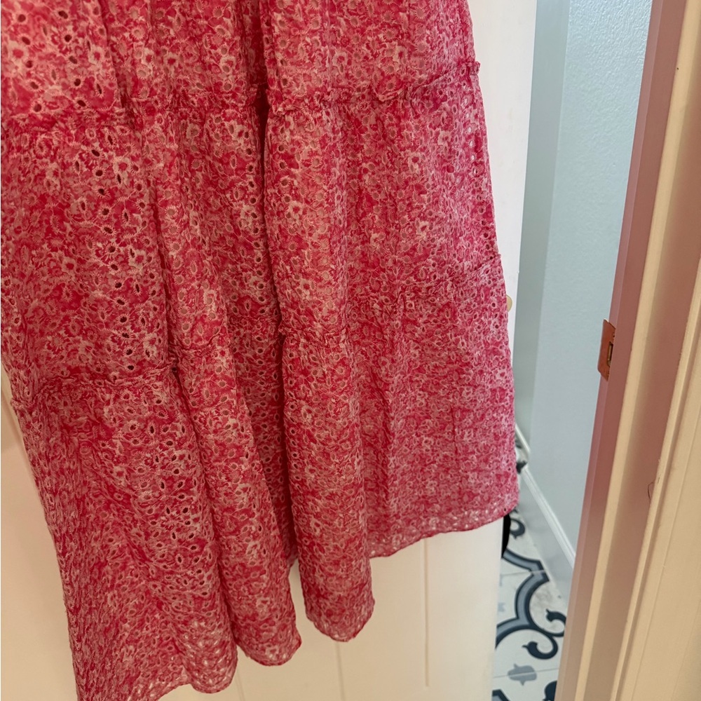 Sail to Sable Ruffled Pink Smocked Dress - Picture 4 of 4